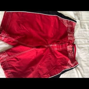 Red swimming trunks